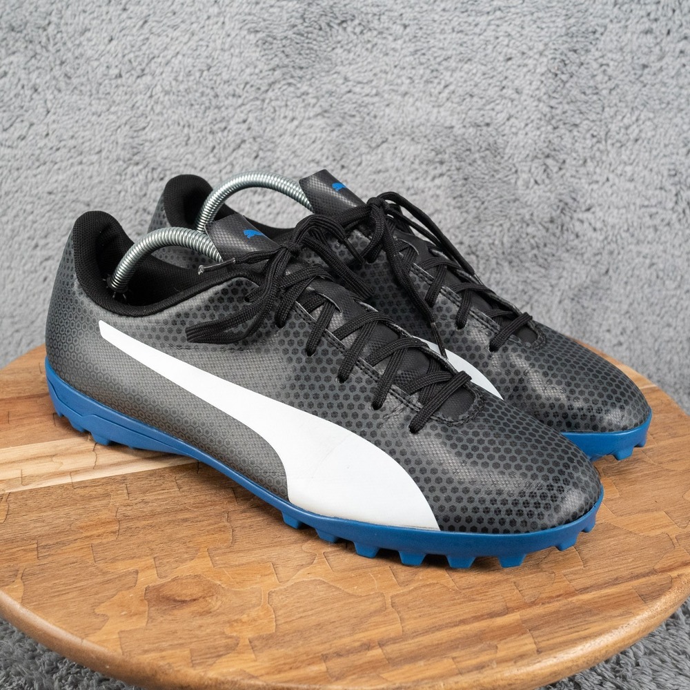 Puma Spirit Indoor 104498-08 Men's 11 Black/White Football Soccer Shoes C1157